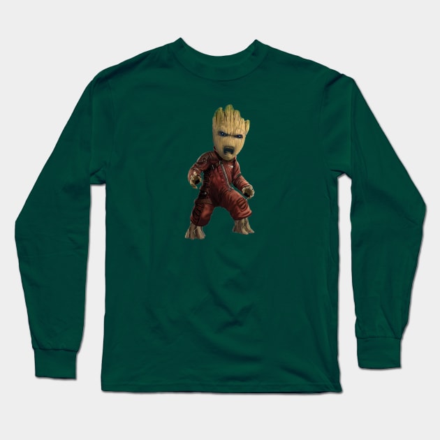 Groot Tree - Guardians of The Galaxy Long Sleeve T-Shirt by purplegirl98